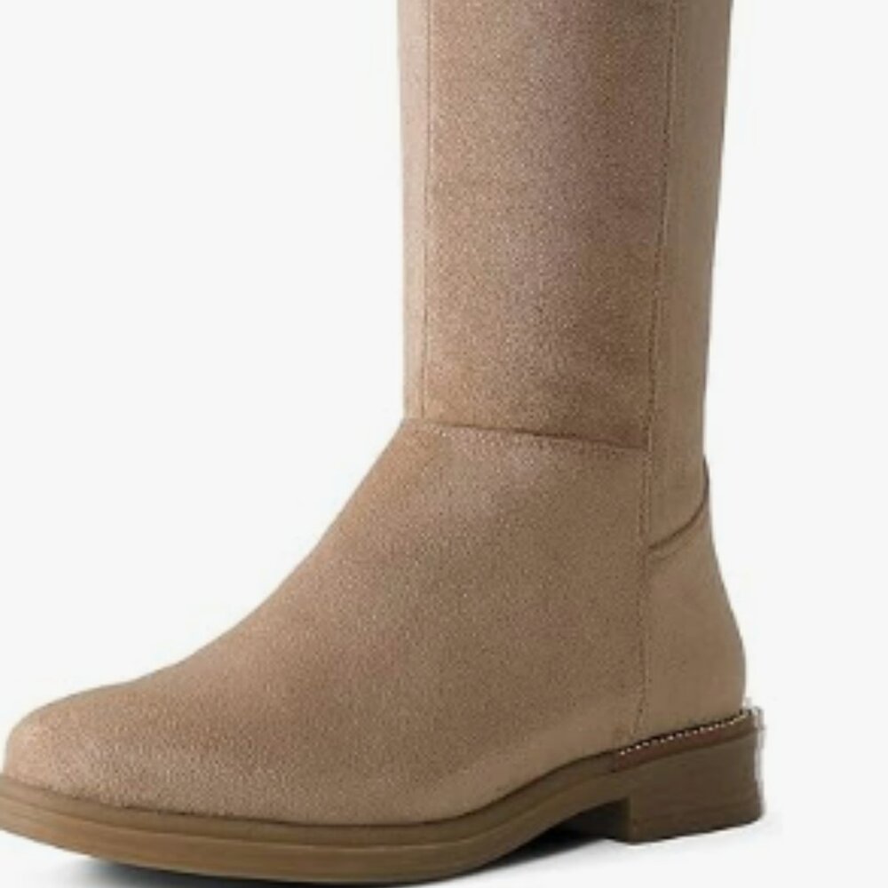 Women's Knee High Boots Flat Low Heel Stretchy Round Toe soft - 7.5 ordered